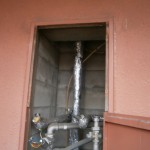 名古屋市中区 ガス給湯器取替工事 施工中