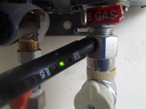 リンナイガス給湯器新設工事（名古屋市緑区）ガス漏れチェック